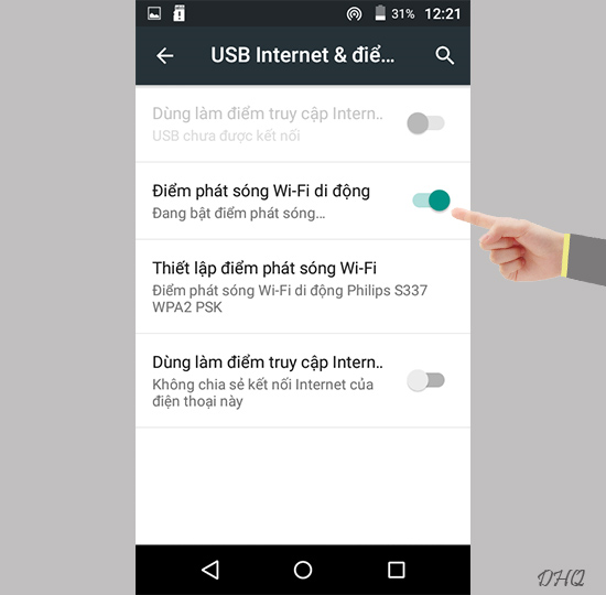 Bật điểm phát sóng